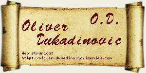 Oliver Dukadinović vizit kartica
